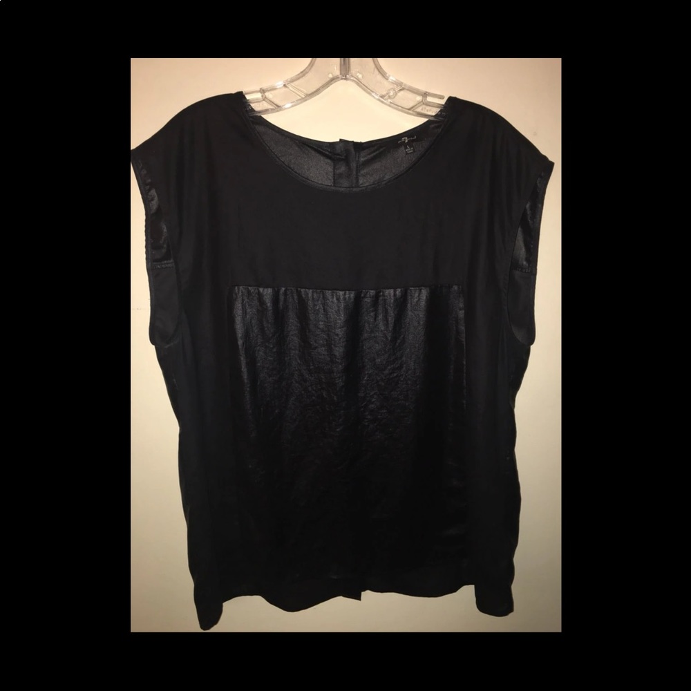 7 For All Mankind Black blouse